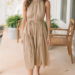 Neuflora Tan Sleeveless Dress